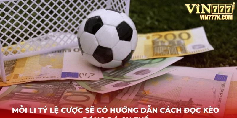 Mỗi li tỷ lệ cược sẽ có hướng dẫn cách đọc kèo bóng đá cụ thể